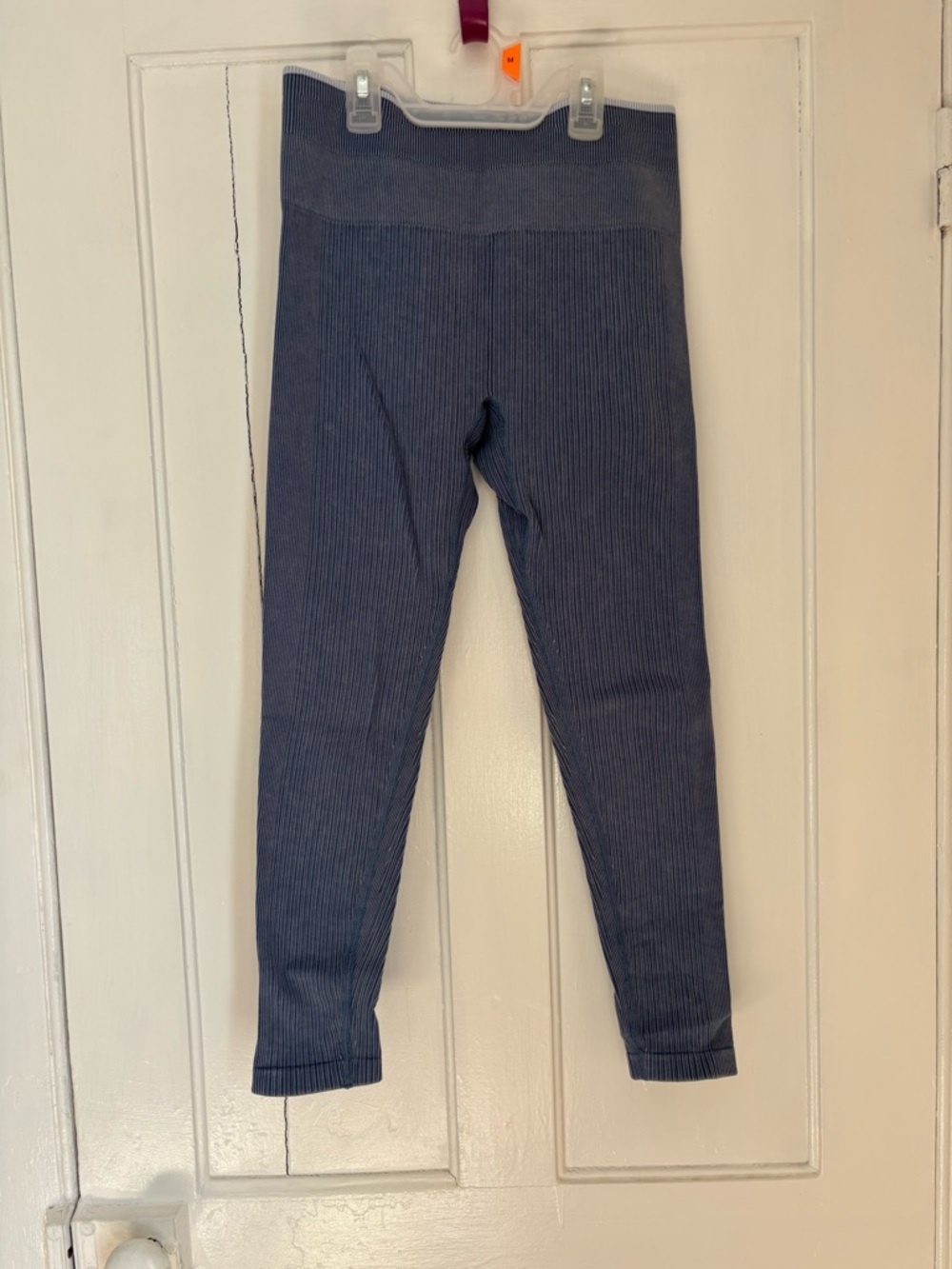 Fabletics Navy Ribbed High-Waist Leggings
